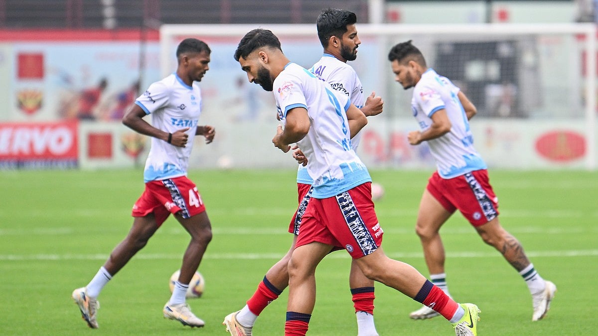 Durand Cup : Jamshedpur FC Vs 1 Ladakh FC Live Streaming, Durand Cup: The Red Miners train before the match at the JRD Tata Sports Complex.