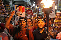 Sandipan Chatterjee/ Outlook : It has been one year since the RG Kar rape case, but justice is still pending. In protest, torch  rally in Kolkata tonight organised by West Bengal Junior Doctors' Front.