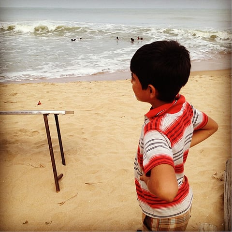 Young Ibrahim at Kovalam beach