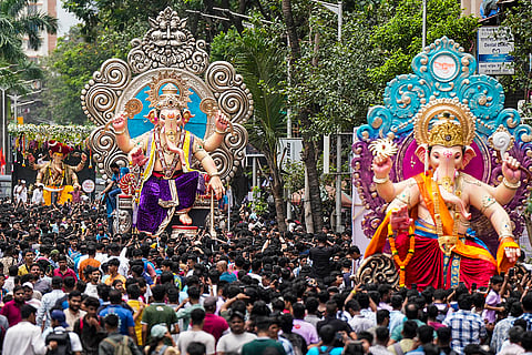 Preps for Ganesh Chaturthi festival in Mumbai