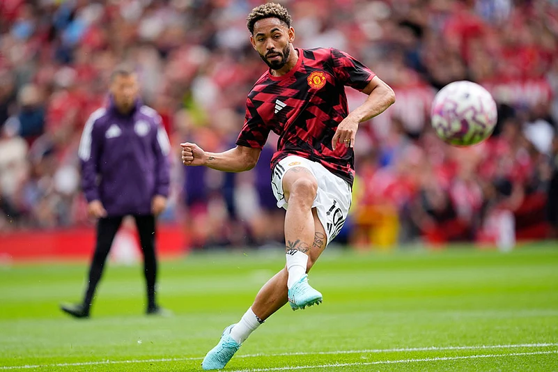 Britain Soccer Club Friendly Manchester United Vs Fiorentina match photos: Matheus Cunha