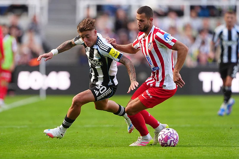 Britain Soccer Club Friendly Newcastle United Vs Atletico Madrid match photos: Harrison Ashby