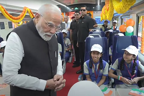PM Modi flags off Vande Bharat Express