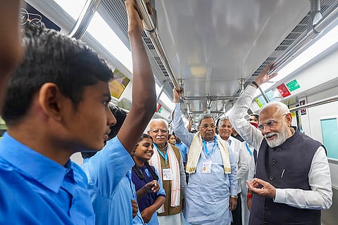 PM Modi flags off Yellow Line of Namma Metro
