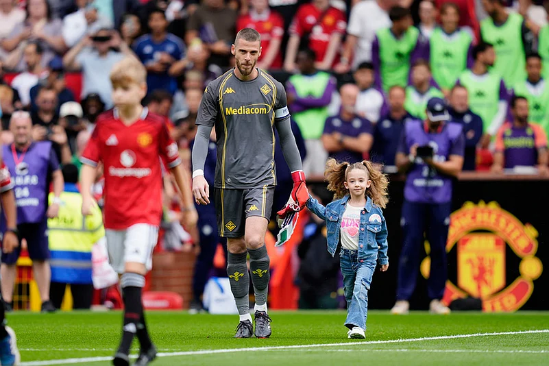 Britain Soccer Club Friendly Manchester United Vs Fiorentina match photos: David De Gea