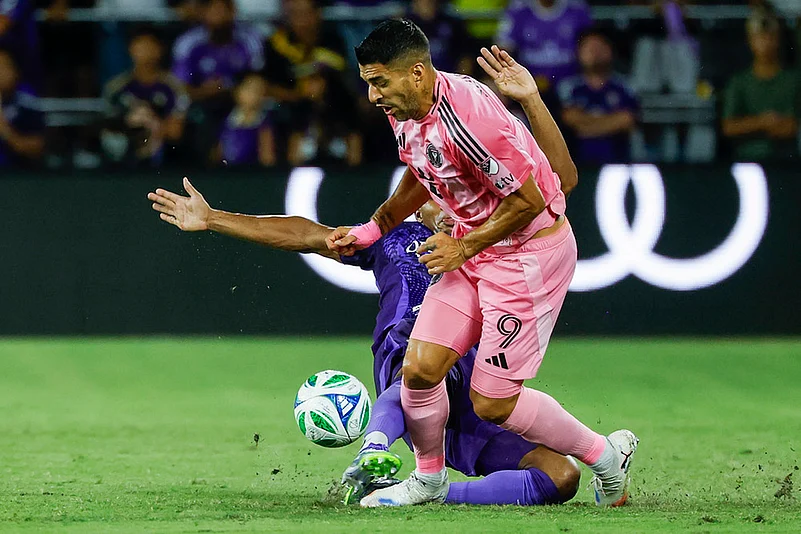 MLS soccer match Inter Miami vs Orlando city in Florida: Luis Suárez