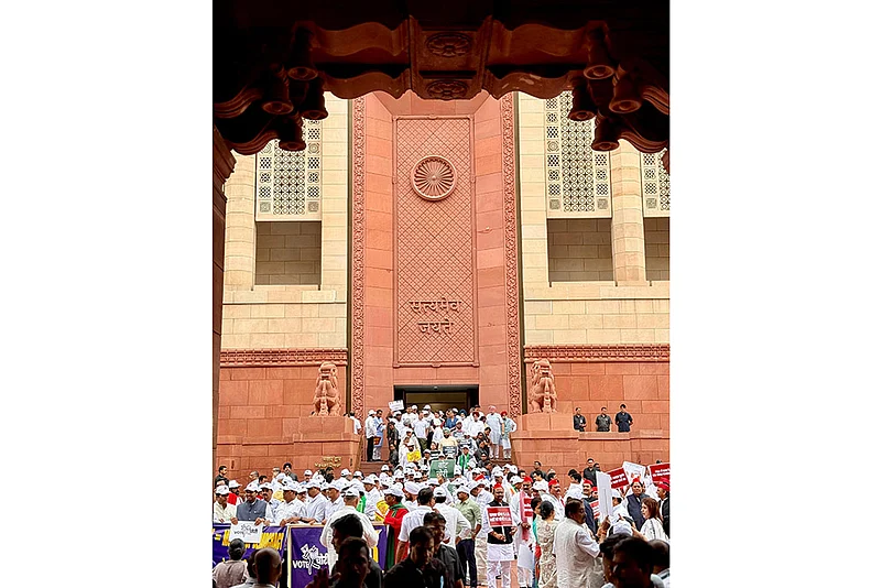 INDIA bloc MPs hold protest march over revision of the voter list, in New Delhi_3