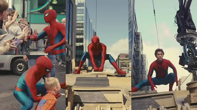 Tom Holland interacts with fans on set during Spider-Man: Brand New Day shoot - Instagram/Spider-Man Movie