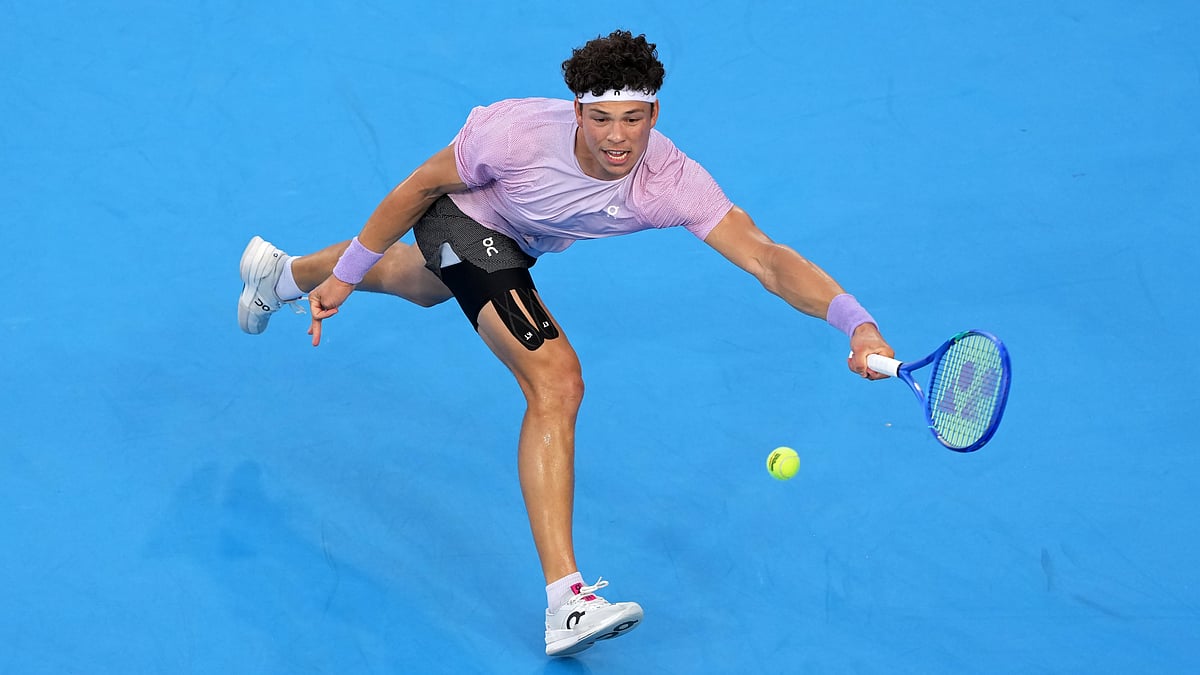 Ben Shelton in action at the Cincinnati Open