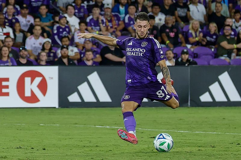 MLS soccer match Inter Miami vs Orlando city in Florida: Marco Pašalić