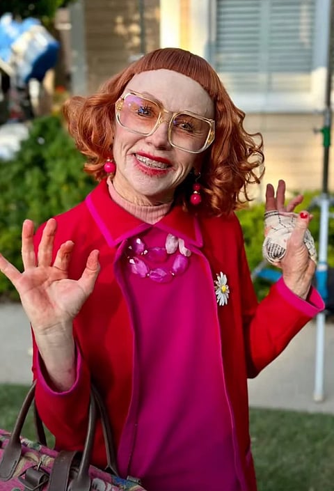 Amy Madigan on sets of Weapons