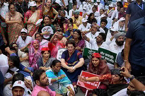 INDIA bloc's protest march to EC