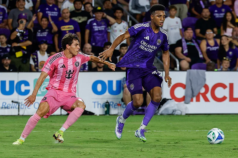 MLS soccer match Inter Miami vs Orlando city in Florida: Noah Allen