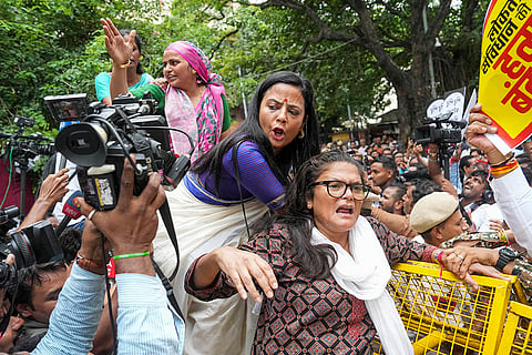 INDIA bloc's protest march to EC