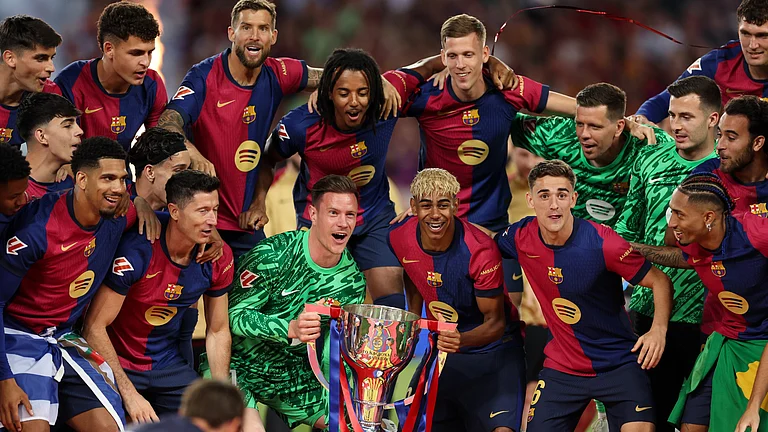 File photo of FC Barcelona celebrating the La Liga 2024-25 title. - File