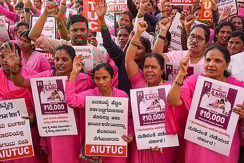 ASHA Workers protest in Bengaluru