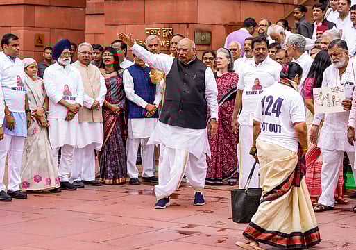 Opposition MPs Hold T-Shirt Protest Against SIR In Parliament Premises 