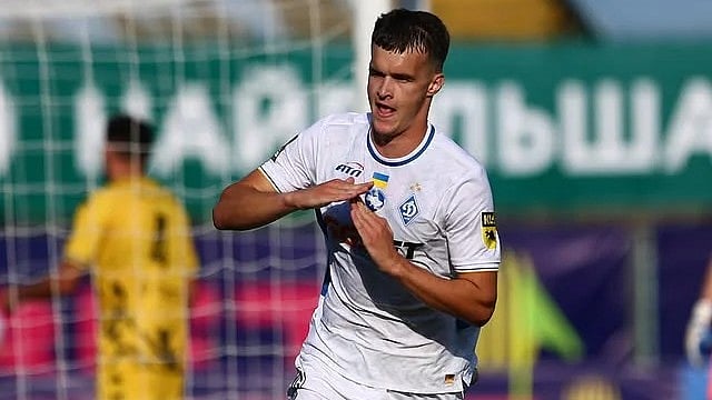 | Photo: Instagram/fc_dynamo_kyiv : Pafos vs Dynamo Kyiv, UEFA Champions League 2025-26 qualifiers: Dynamo Kyiv's Taras Mykhavko celebrates after scoring.