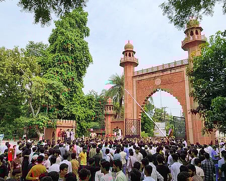 AMU Students Burn Effigy Of Vice-Chancellor Naima Khatoon