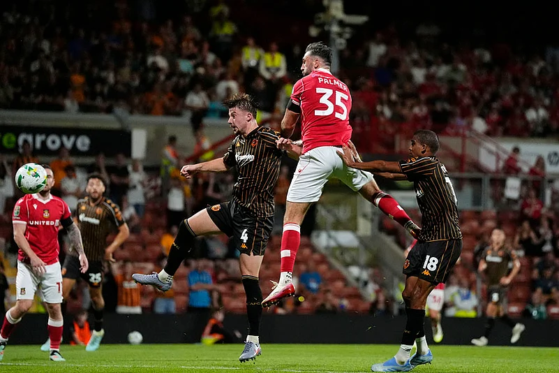 English League Cup 2025-26 First Round soccer match Wrexham Vs Hull City_Ollie Palmer