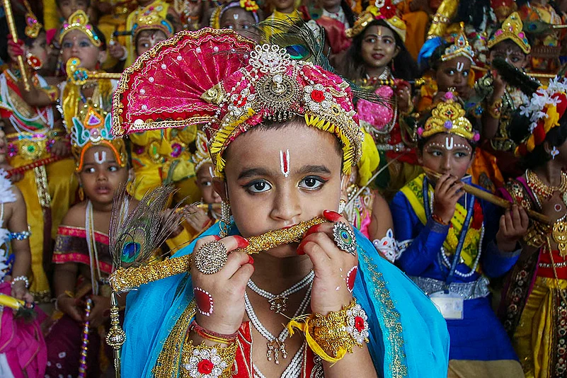 Janmashtami celebration at school