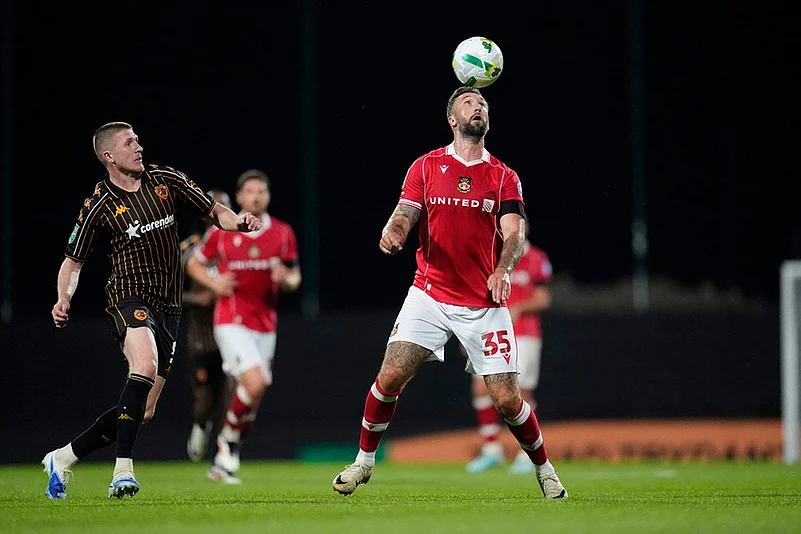 English League Cup 2025-26 First Round soccer match Wrexham Vs Hull City_John Lundstram