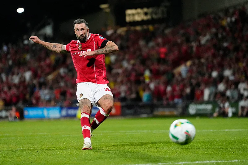 English League Cup 2025-26 First Round soccer match Wrexham Vs Hull City_Ollie Palmer