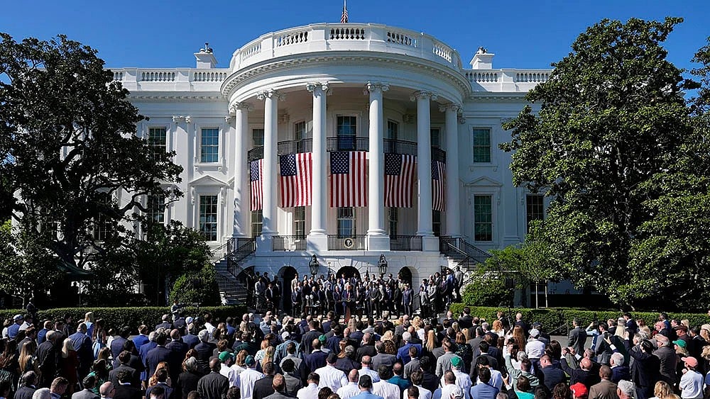 | Photo: AP/Alex Brandon : Philadelphia Eagles visit White House