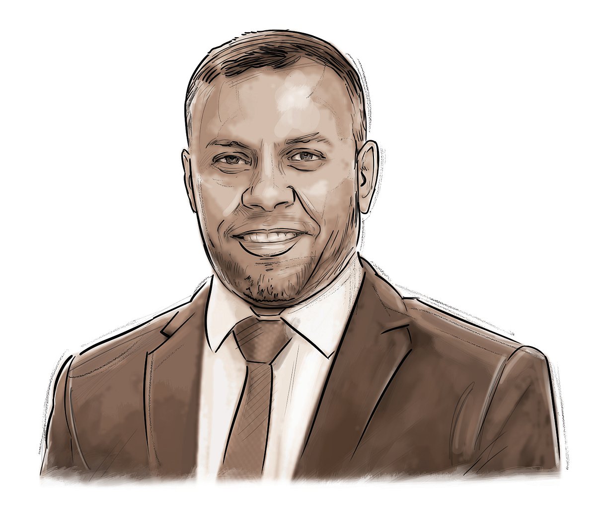 Dr Ismael al-Thawabta, Director, Gaza Media Office - Illustration: Saahil Bhatia, Outlook