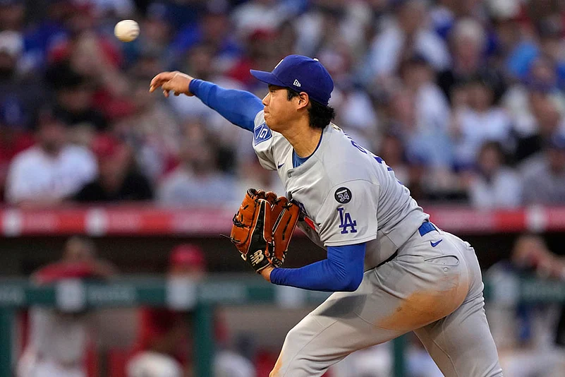 MLB baseball game Los Angeles Angels vs LA Dodgers photos: pitcher Shohei Ohtani