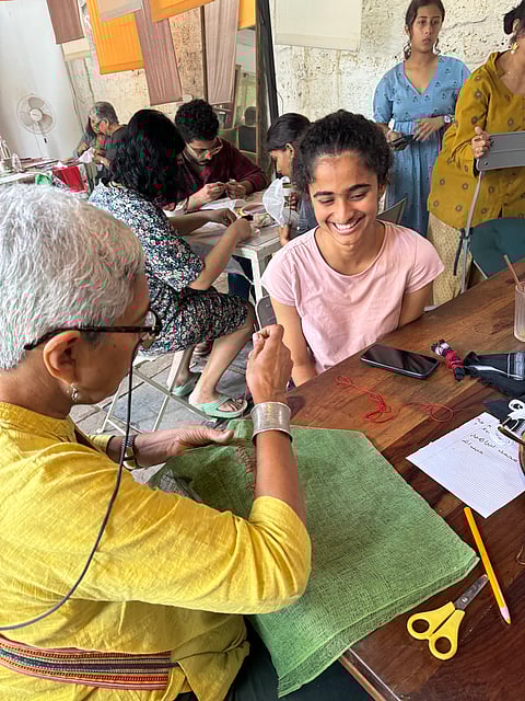 In my Soul Stitch sessions we explore stitch as mark making to embody our feelings and responses to experiences.