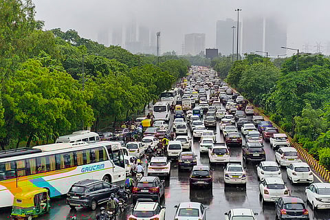 Traffic jam in Noida