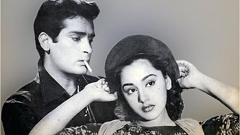 Shammi Kapoor and Amita in Tumsa Nahi Dekha