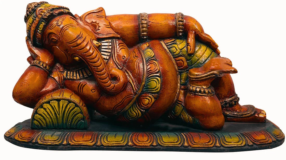 Reclining Posture of Lord Ganesha