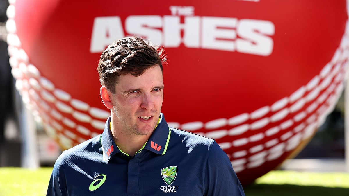 File : File photo of Jhye Richardson in action for Australia in The Ashes.