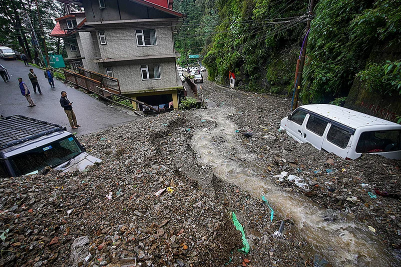 Heavy rainfall in Shimla