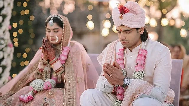 Neeraj Chopra Himani Mor wedding Instagram