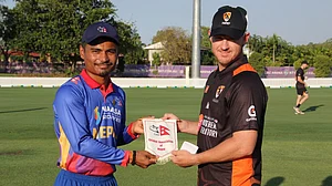 X/CricketNep : Nepal Vs Northern Territory Strike Live Streaming, Top End T20 Series 2025: Captains at the toss in Darwin.