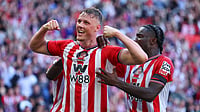File : Dan Ballard celebrates after scoring Sunderland's second goal