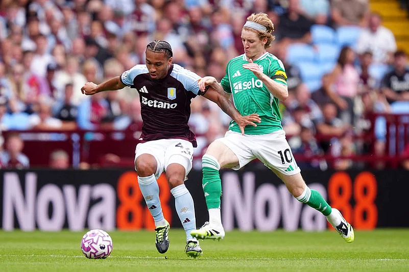 Britain Soccer Premier League EPL 2025-26 Aston Villa Vs Newcastle United_Boubacar Kamara