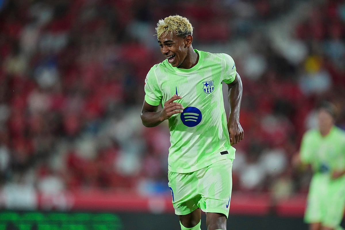 Spain soccer La liga 2025-26 Mallorca and Barcelona_Lamine Yamal