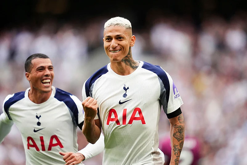 Britain Soccer Premier League EPL 2025-26 Burnley vs Tottenham Hotspur_Richarlison
