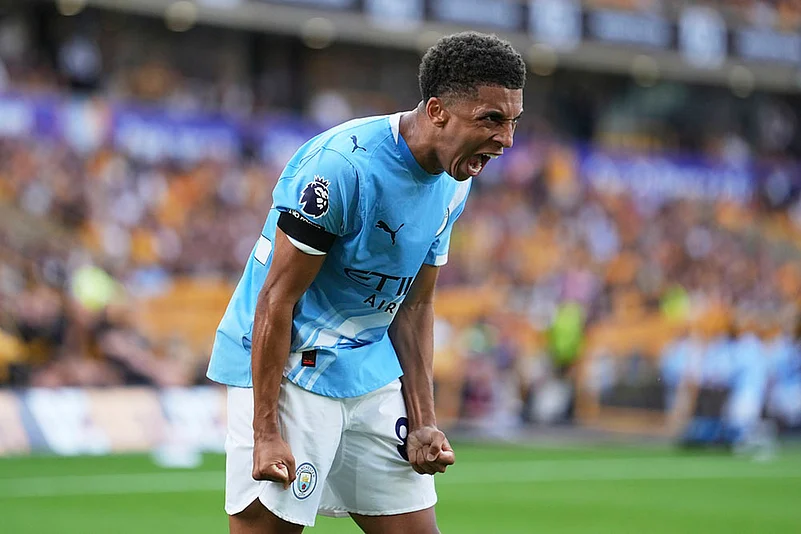 Britain Soccer Premier League 2025-26 Wolverhampton Wanderers and Manchester City_Rico Lewis