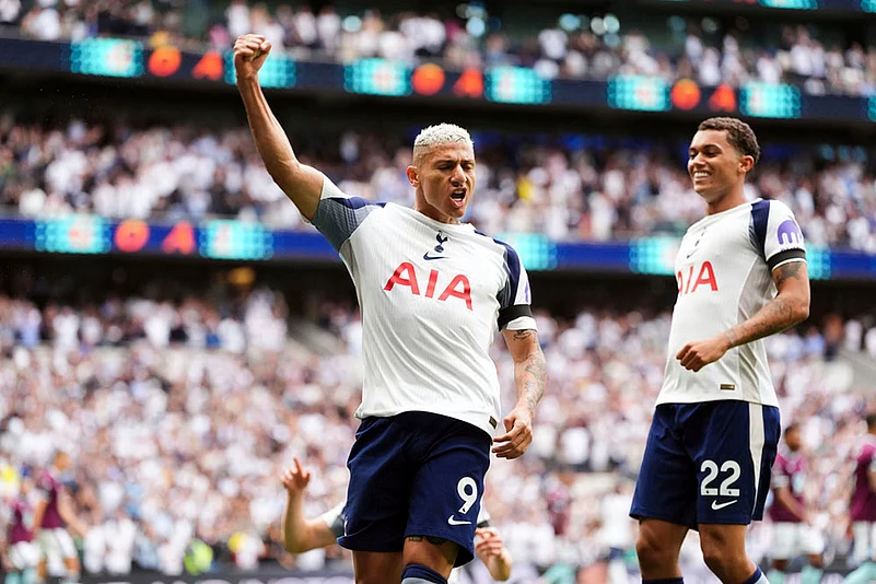 Britain Soccer Premier League EPL 2025-26 Burnley vs Tottenham Hotspur_Richarlison