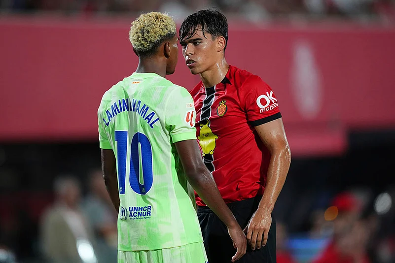 Spain soccer La liga 2025-26 Mallorca and Barcelona_Lamine Yamal