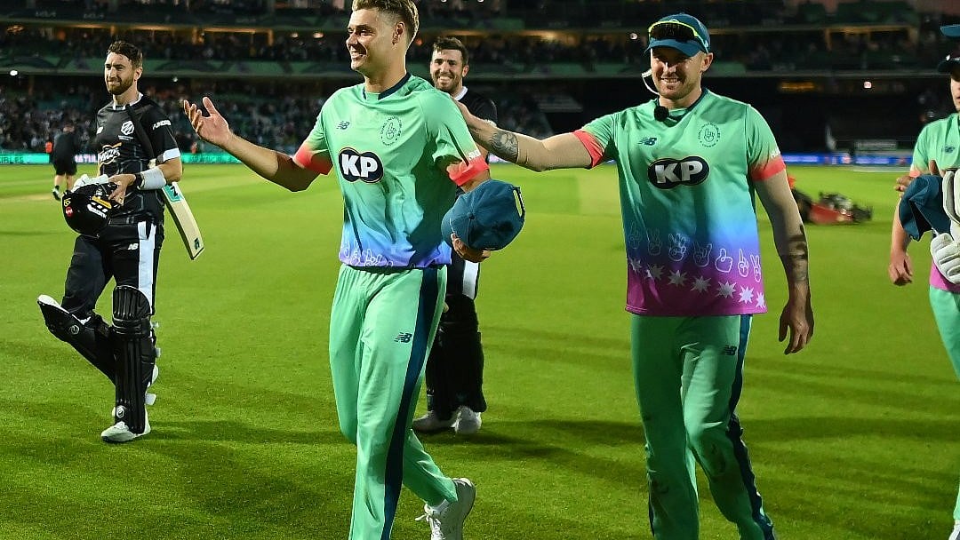 | Photo: X/thehundred : File photo of Spencer Johnson and Jordan Cox in action for Oval Invincibles in The Hundred.