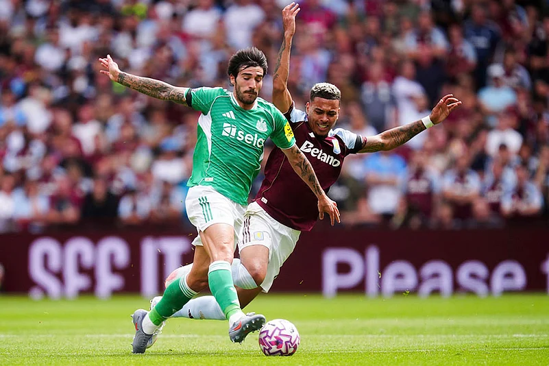 Britain Soccer Premier League EPL 2025-26 Aston Villa Vs Newcastle United_Morgan Rogers