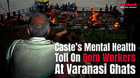 Caste’s Mental Health Toll On Dom Workers At Varanasi Ghats  A dom worker sitting at the ghat