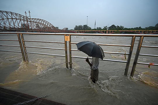 Ganga Swells Beyond Warning Mark In Haridwar, Rescue Forces On Standby