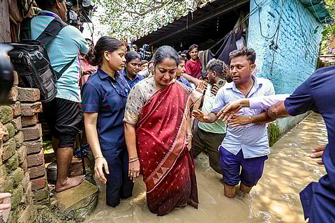 Rekha Gupta in Yamuna Bazar area